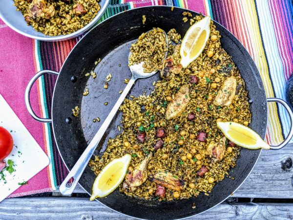 Chicken Wings, Chorizo & Chickpeas Paella (GF)