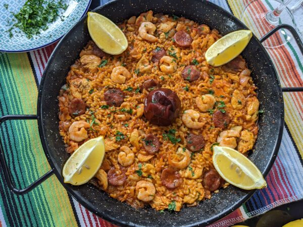 Chicken, Chorizo & Prawn Paella (GF)