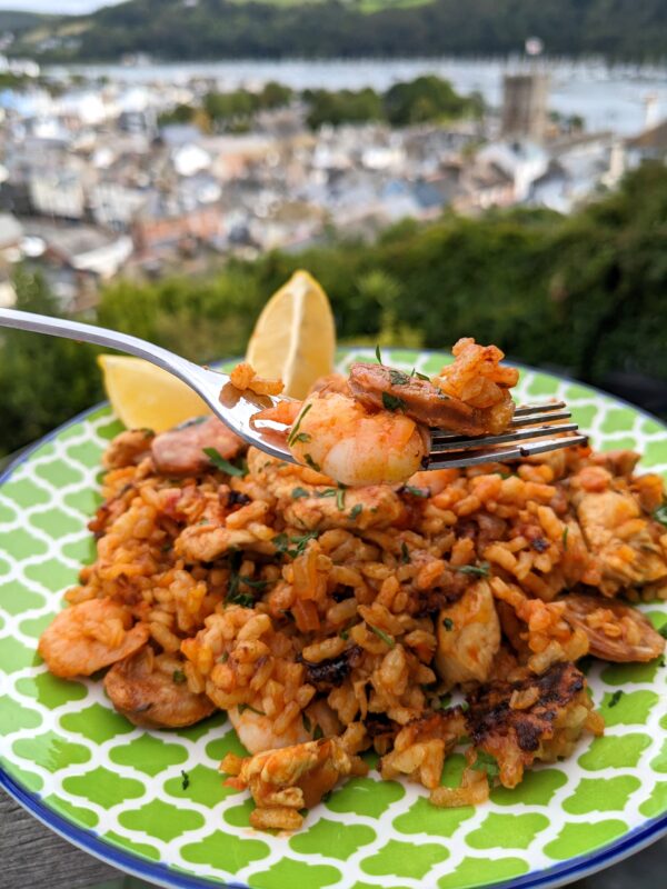 Chicken, Chorizo and Prawn Paella