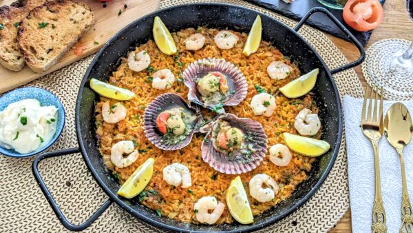 'Zamburriñas' & Prawns Paella